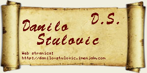 Danilo Štulović vizit kartica